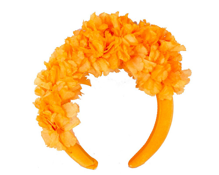 Orange flower headband - Hats From OZ