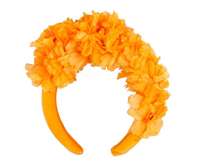 Orange flower headband - Hats From OZ