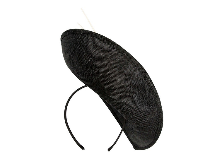 Large black & white sinamay fascinator by Max Alexander - Hats From OZ