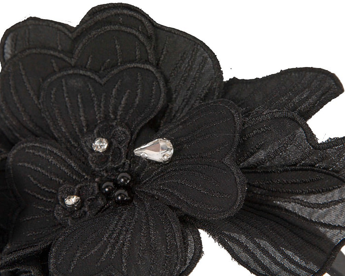 Black lace flower fasinator - Hats From OZ