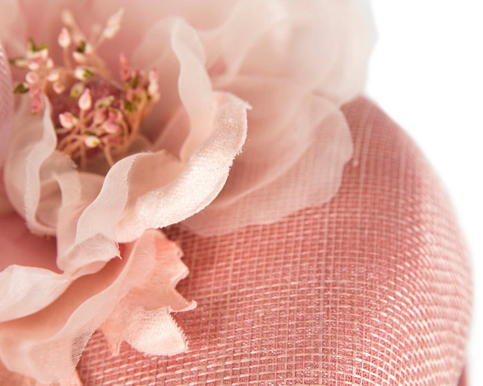 Pink pillbox fascinator with flower by Fillies Collection - Hats From OZ