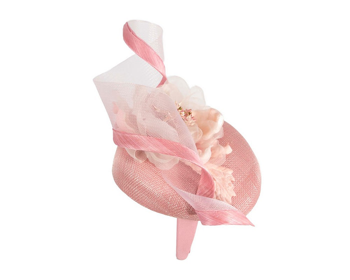 Pink pillbox fascinator with flower by Fillies Collection - Hats From OZ