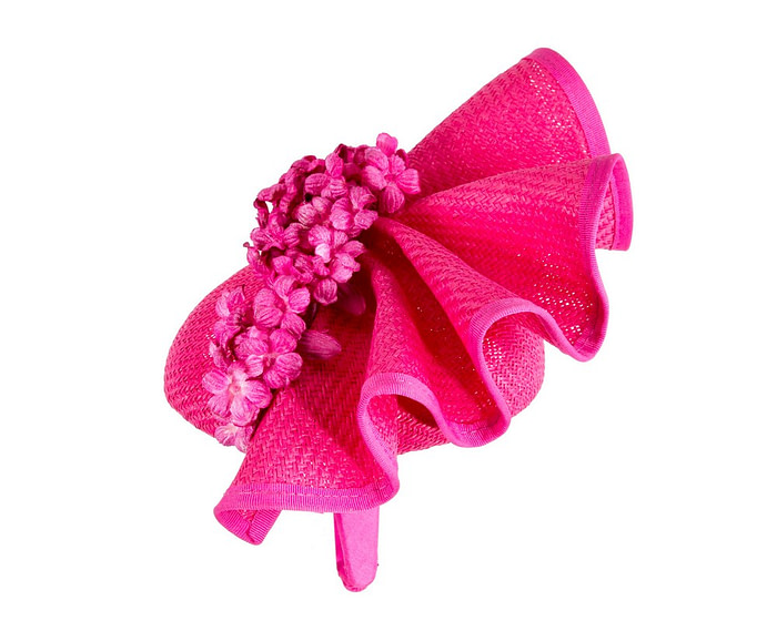 Fuchsia pillbox with flowers by Fillies Collection - Hats From OZ