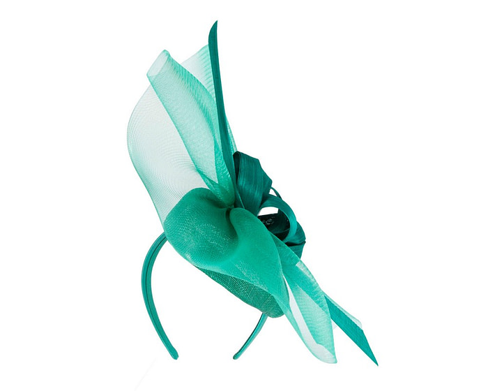 Tall teal green racing fascinator by Fillies Collection - Hats From OZ