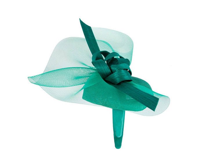 Tall teal green racing fascinator by Fillies Collection - Hats From OZ