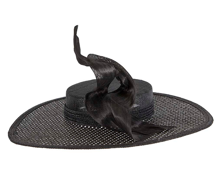 Exclusive black boater hat by Beleivera - Hats From OZ