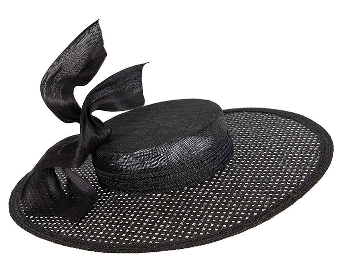 Exclusive black boater hat by Beleivera - Hats From OZ