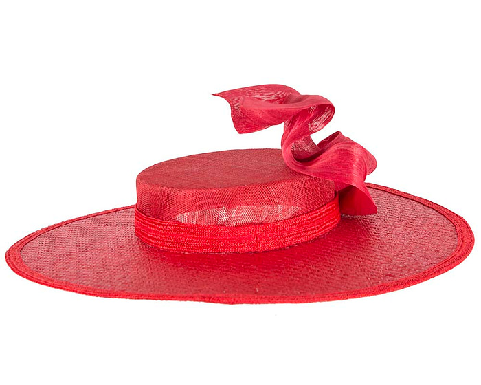 Exclusive red boater hat by Beleivera - Hats From OZ