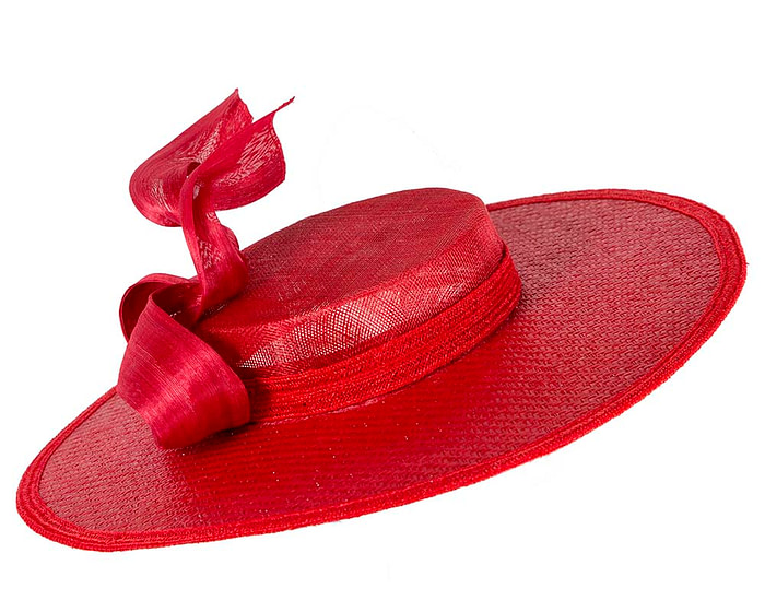 Exclusive red boater hat by Beleivera - Hats From OZ