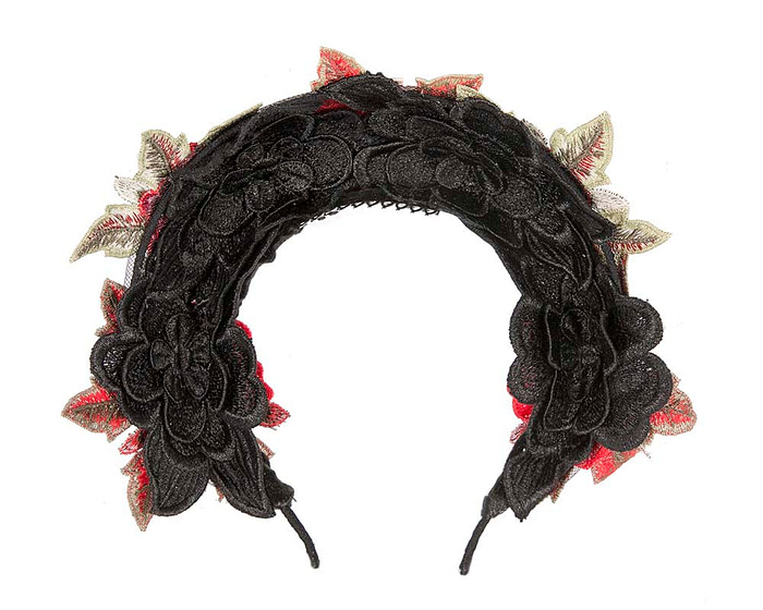 Exclusive large red flowers crown headband - Hats From OZ