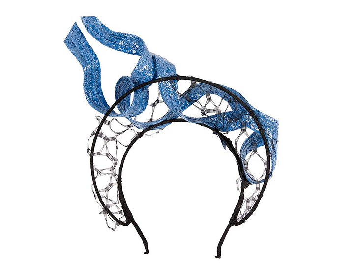 Black & Blue fascinator headband by BELEIVERA - Hats From OZ