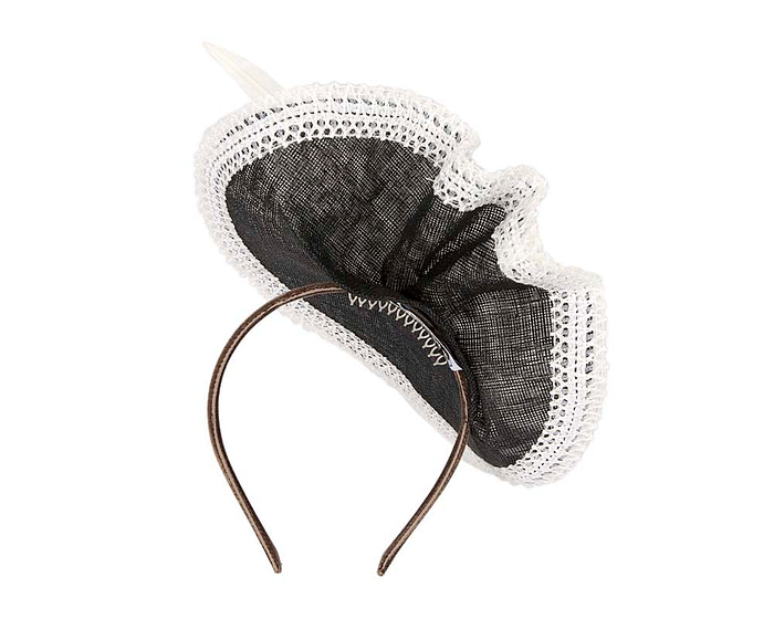 Black & White racing fascinator by BELEIVERA - Hats From OZ