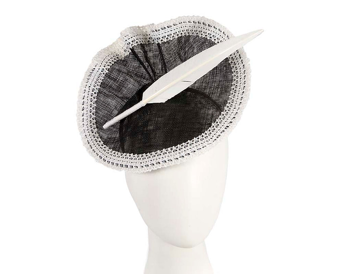 Black & White racing fascinator by BELEIVERA - Hats From OZ