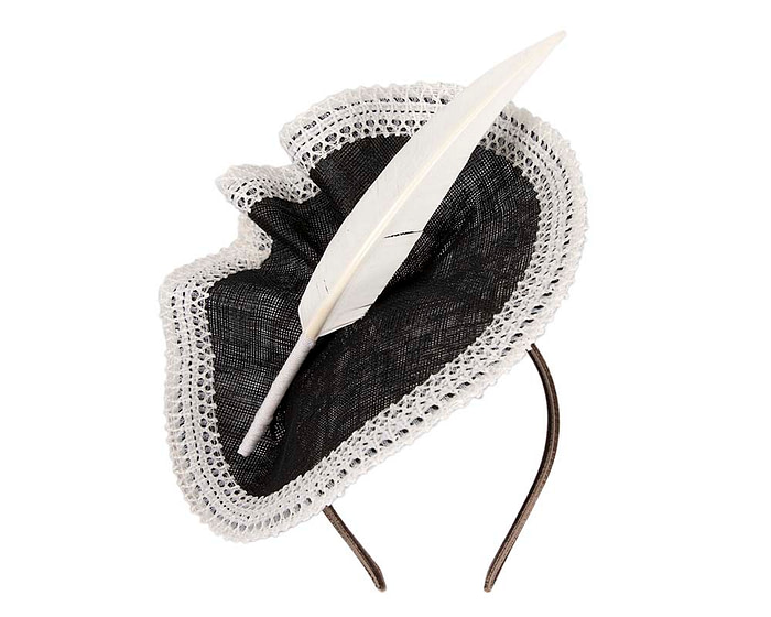 Black & White racing fascinator by BELEIVERA - Hats From OZ