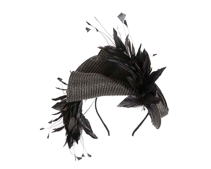 Bespoke black fascinator by BELEIVERA - Hats From OZ