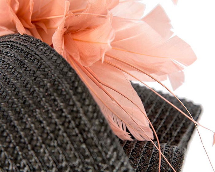 Bespoke black & dusty pink fascinator by BELEIVERA - Hats From OZ