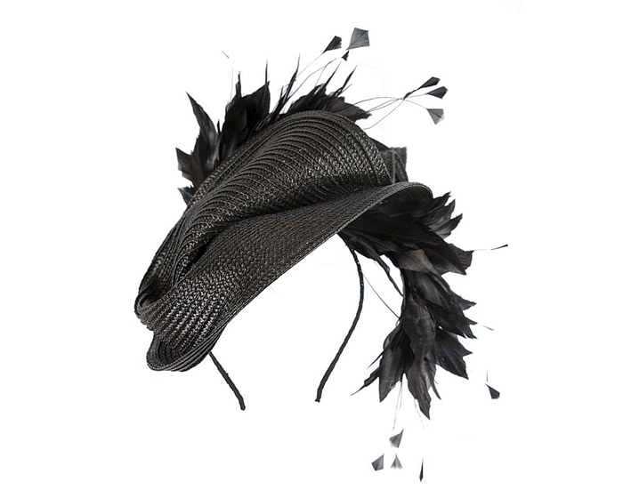 Bespoke black fascinator by BELEIVERA - Hats From OZ