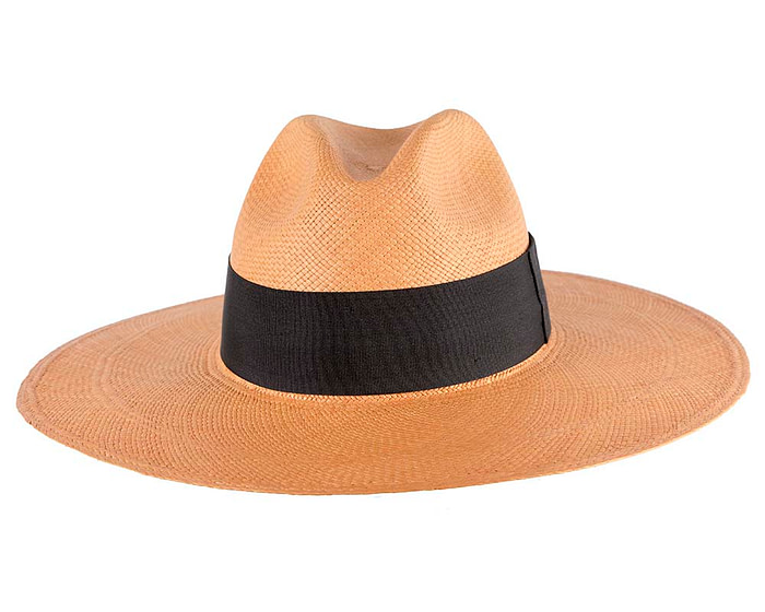 Wide brim Natural fedora panama hat - Hats From OZ