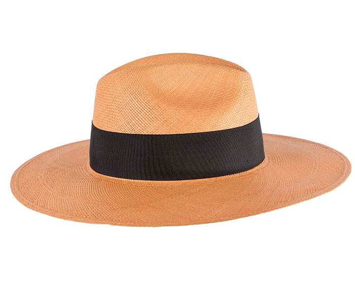 Wide brim Natural fedora panama hat - Hats From OZ