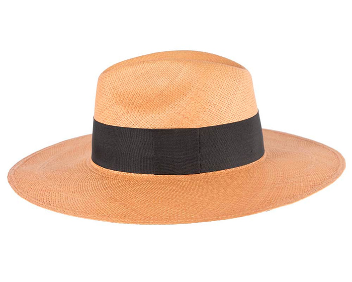 Wide brim Natural fedora panama hat - Hats From OZ