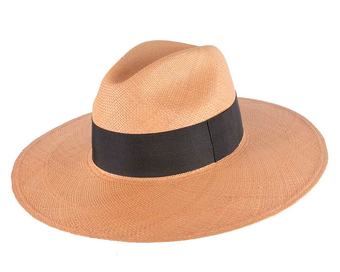 Wide brim Natural fedora panama hat - Hats From OZ