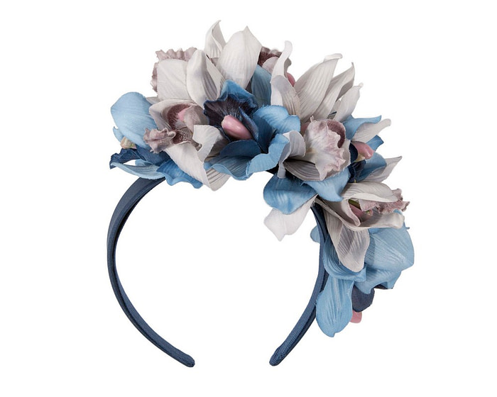 Hand made exclusive blue fascinator headband - Hats From OZ