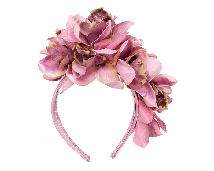 Hand made exclusive dusty pink fascinator headband - Hats From OZ