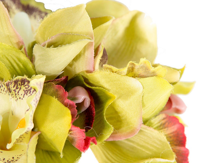 Hand made exclusive lime green fascinator headband - Image 3