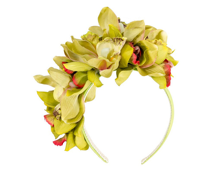 Hand made exclusive lime green fascinator headband - Hats From OZ