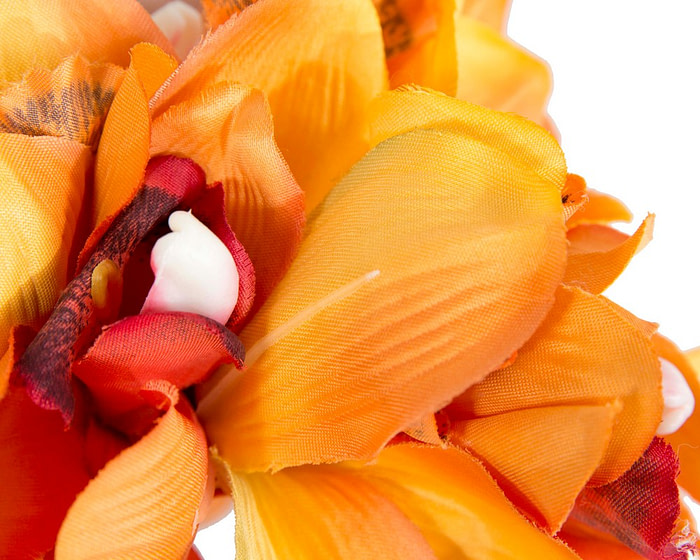 Hand made exclusive orange fascinator headband - Hats From OZ