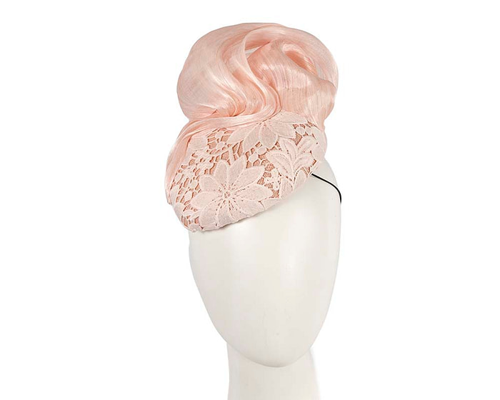 Pink lace pillbox fascinator by Cupids Millinery - Hats From OZ