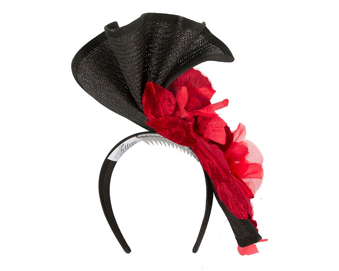 Black & Red Melbourne Cup races fascinator by Fillies Collection - Hats From OZ