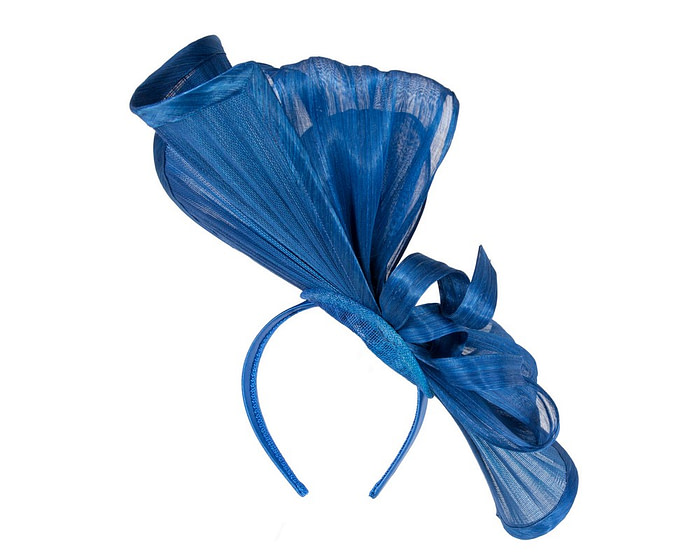 Large royal blue jinsin racing fascinator by Fillies Collection - Hats From OZ