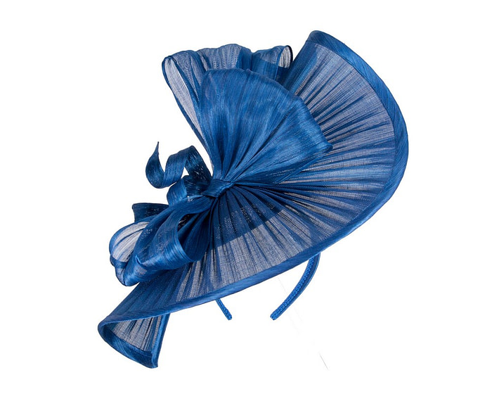 Large royal blue jinsin racing fascinator by Fillies Collection - Hats From OZ