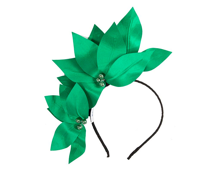 Bespoke green flower headband - Image 2