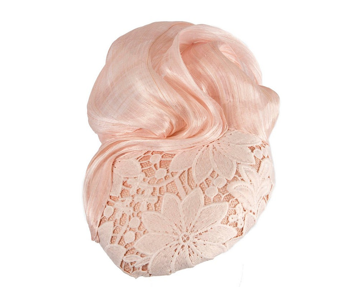 Exquisite pink lace fascinator by Cupids Millinery - Hats From OZ