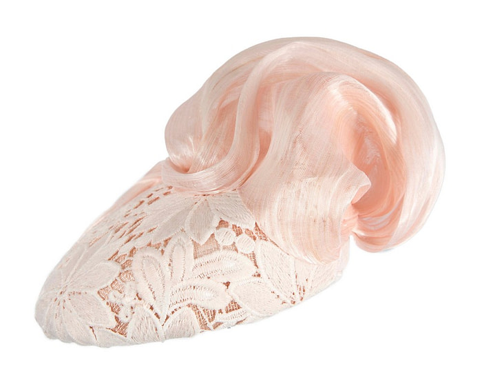 Exquisite pink lace fascinator by Cupids Millinery - Hats From OZ