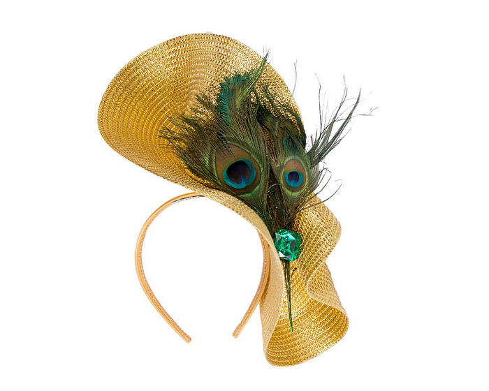 Limited Edition Gold Fascinator by Cupids Millinery - Hats From OZ