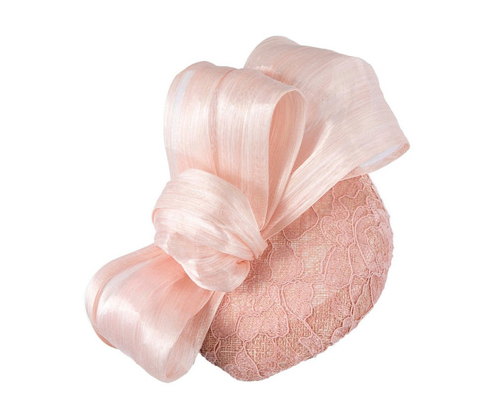 Limited Edition blush lace pillbox fascinator - Hats From OZ