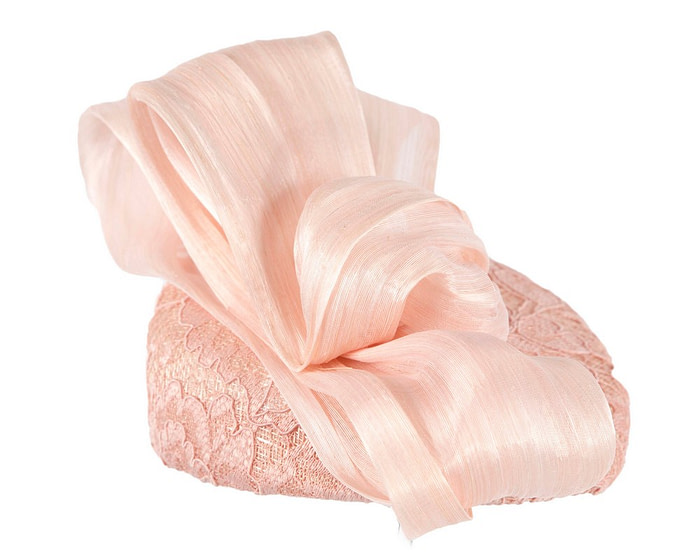 Limited Edition blush lace pillbox fascinator - Hats From OZ