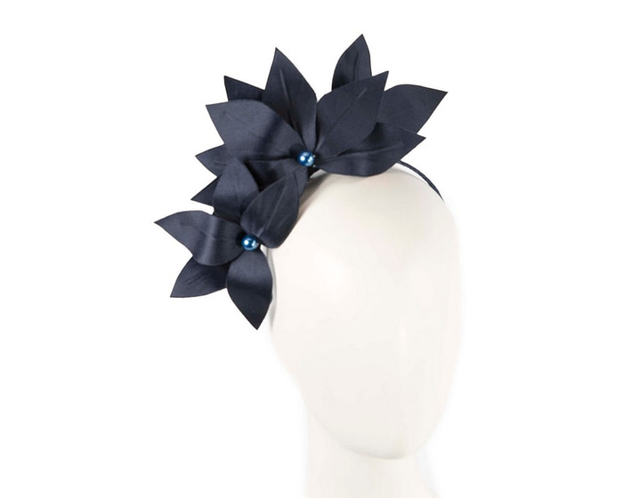 Bespoke navy flower headband - Hats From OZ