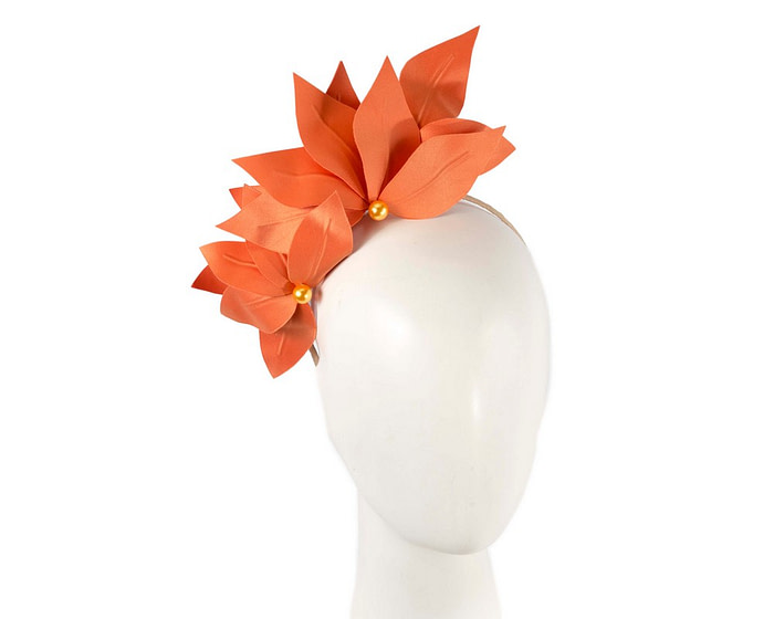 Bespoke orange flower headband - Hats From OZ