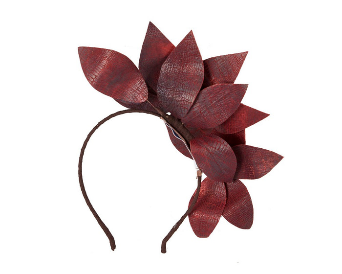 Bespoke burgundy wine flower headband - Hats From OZ