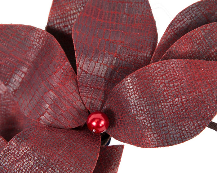 Bespoke burgundy wine flower headband - Hats From OZ