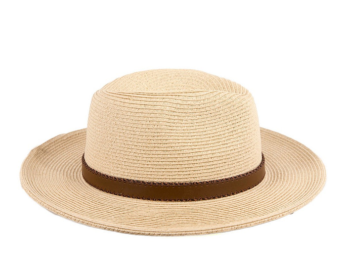 Tan braided safari fedora hat - Hats From OZ