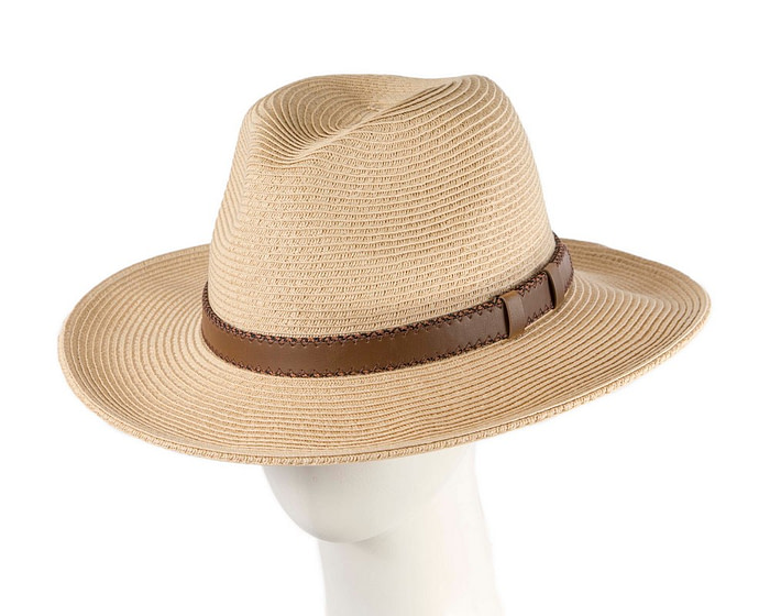 Tan braided safari fedora hat - Hats From OZ