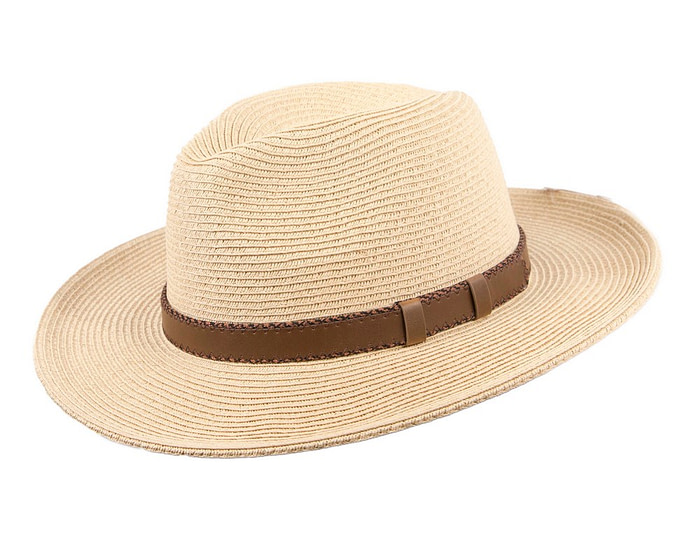 Tan braided safari fedora hat - Hats From OZ