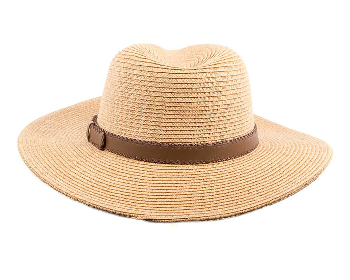 Natural braided safari fedora hat - Hats From OZ