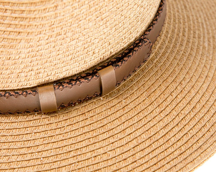 Natural braided safari fedora hat - Hats From OZ