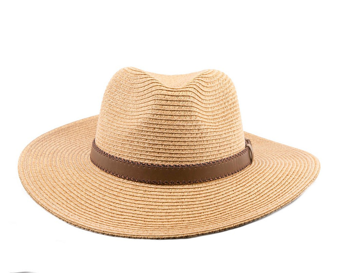 Natural braided safari fedora hat - Hats From OZ